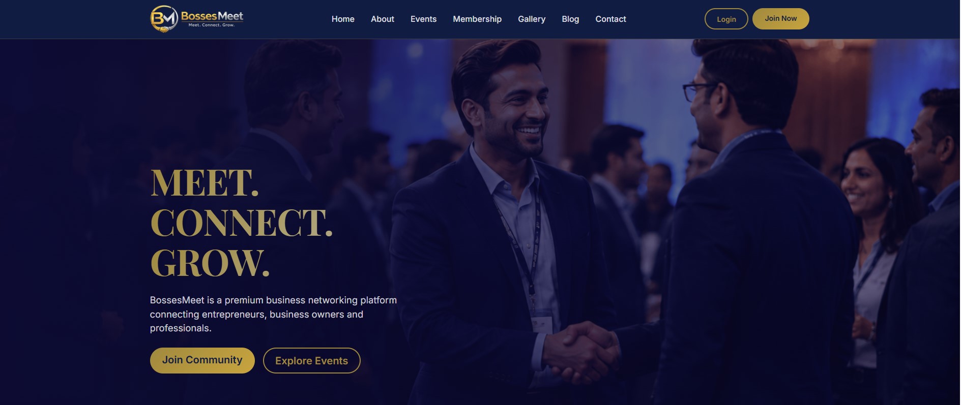 BossesMeet website homepage screenshot