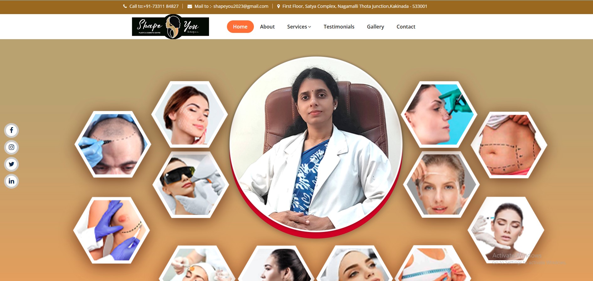 Shape You website homepage screenshot